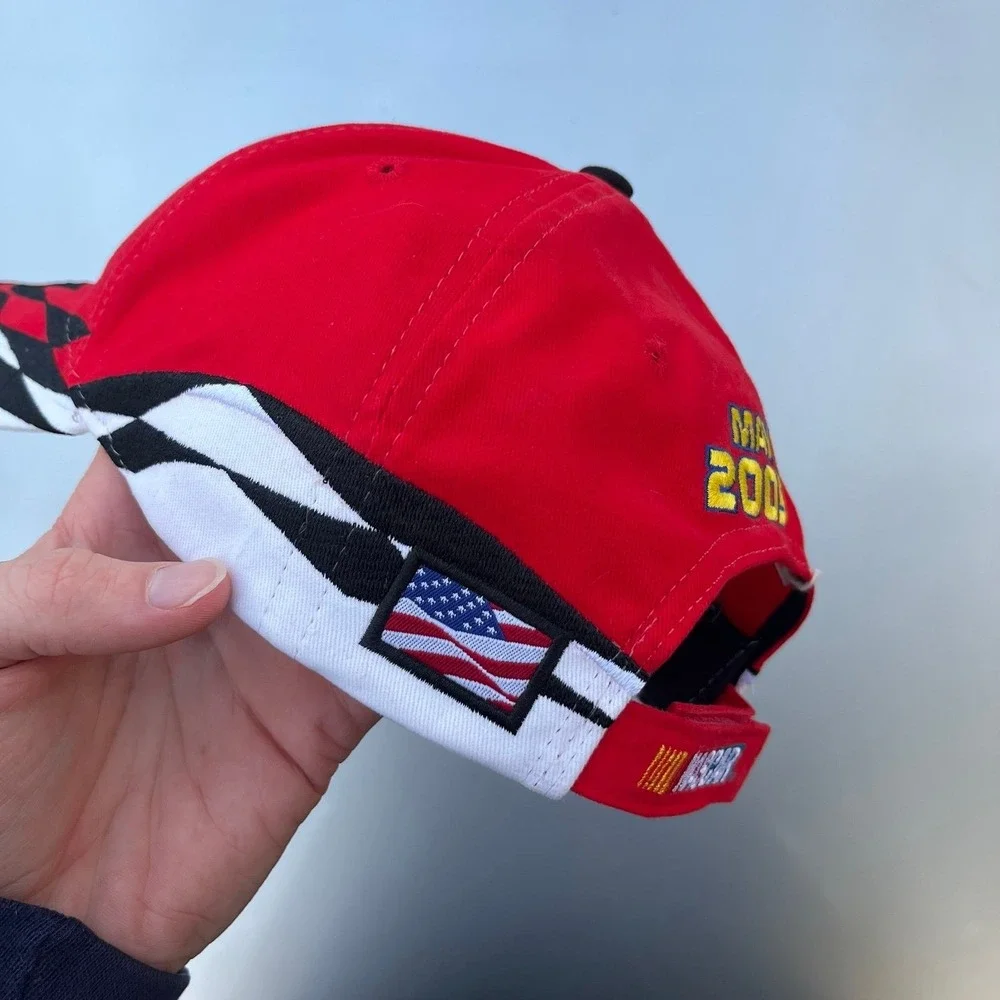 2005 ISC Aarons 499 red finish line embroidered NASCAR hat